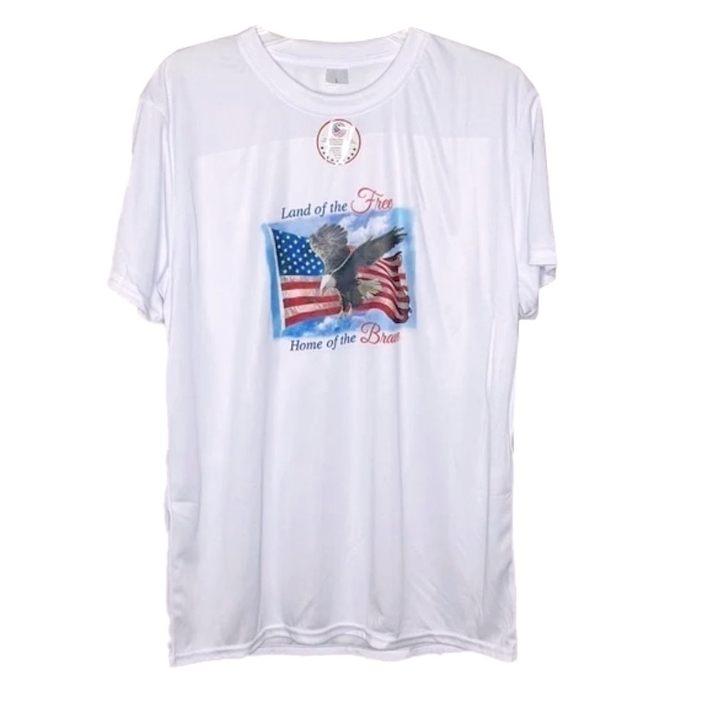 ❤️ 🆕 LAND OF THE FREE Home of The Brave Tshirt Size L